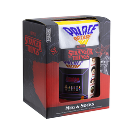Paladone Mug - Stranger Things - Palace Arcade Hawkins Electronics Set with Socks 11oz