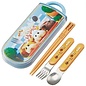 Skater Ustensils - Pui Pui Molcar - Various Characters Set of Spoon, Fork and Chopsticks 16.5cm with Case