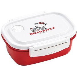 Skater Boîte Bento - Sanrio Hello Kitty - Hello Kitty Assise Contenant Blanc et Rouge 550ml