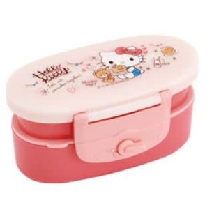 Skater Bento Box - Sanrio Hello Kitty - Hello Kitty "Let's Eat Pancakes Together" Closure Container