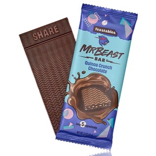 feastables Bonbons - MrBeast Feastables - Barre de Chocolat Quinoa Croustillant
