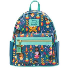 Loungefly Mini Backpack - Disney Encanto - Familia Madrigal Blue and Teal Glow in the Dark Faux Leather
