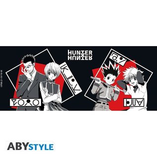 AbysSTyle Mug - Hunter X Hunter - Gon, Killua, Kurapika and Leorio Black and Red 16oz