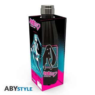 AbysSTyle Bouteille de voyage - Hatsune Miku 初音ミク- 01 Silhouette Rose et Turquoise 17oz