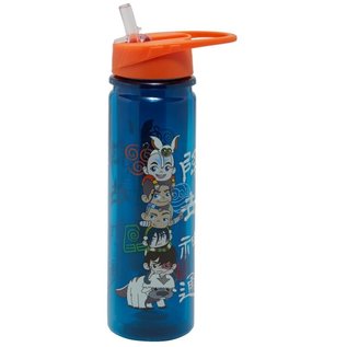 Surreal Entertainment Bouteille de Voyage - Nickelodeon Avatar the Last Airbender - Aang, Momo, Katara, Sokka, Toph, Zuko et Appa Chibi Bleu 24 oz