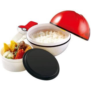 Skater Bento Box - Pokémon - Poké Ball 3D with Pikachu 2 Compartments with Elastic 310ml