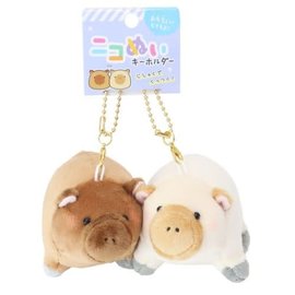 Crux Plush - Nikomei - Capybaras Companions Set of 2 Keychain Kihoruda
