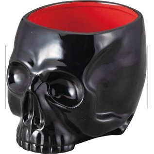 ShoPro Bowl - Mukurodon - Black and Red Skull for Donburi in Ceramic 1000ml