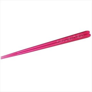 Skater Chopsticks - Sanrio Characters - My Melody Visages Clear Pink Acrylic 1 Pair 21 cm