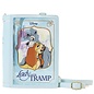 Loungefly Purse - Disney Lady and the Tramp - Book of Lady and the Tramp Blue and White Faux Leather