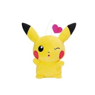 ShoPro Peluche - Pokémon Pocket Monsters - Pikachu Clin d'Oeil avec Coeur 12"