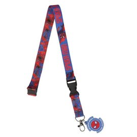 Bioworld Lanyard - Marvel Spider-Man - To the Rescue Red and Blue Charm in Rubber with Card Holder