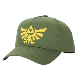 Bioworld Baseball Cap - The Legend of Zelda - Hyrule Crest Emboided Green and Yellow Snapback Adjustable