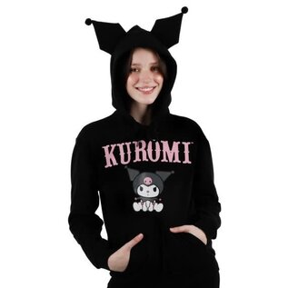 Bioworld Hoodie - Sanrio Kuromi - Kuromi Sitting with Ears 3D Black