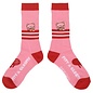 Bioworld Socks - Gloomy the Naughty Grizzly - Gloomy Bear Donut Embroided Pink and Red 1 Pair Crew