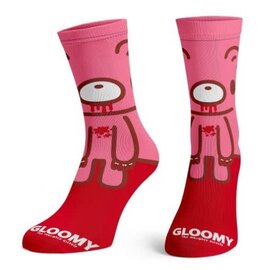 Bioworld Socks - Gloomy the Naughty Grizzly - Gloomy Bear 360 Amigos Collection Pink and Red 1 Pair Crew