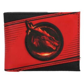 Bioworld Wallet - Dungeons and Dragons - Honor Among Thieves - Red Dragon on Faux Leather Red and Black Background Bifold
