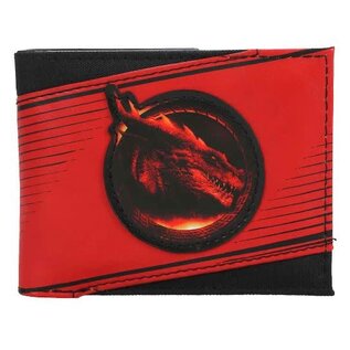 Bioworld Portefeuille - Dungeons and Dragons - Honor Among Thieves - Dragon Rouge sur Faux Cuire Rouge et Fond Noir Bifold