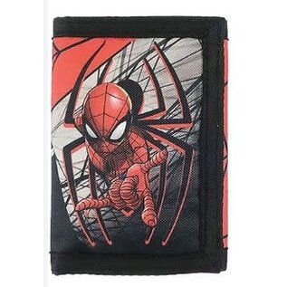Bioworld Wallet - Spiderman -Spiderman on Background Sublimated that comes out of his logo Trifold