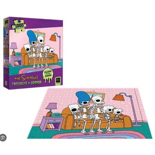 Usaopoly Casse-tête - The Simpsons Treehouse of Horror - "Skeleton Cauch Gag" Glow in the Dark (GITD) 1000 pièces