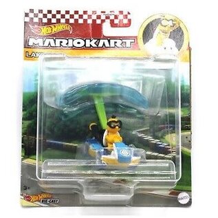 Mattel Toy - Hot Wheels Nintendo Mario Kart - Lakitu Standard Kart + Parafoil Glider