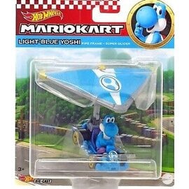 Mattel Toy - Hot Wheels Nintendo Mario Kart -Light-Blue Yoshi Pipe Frame + Super Glider