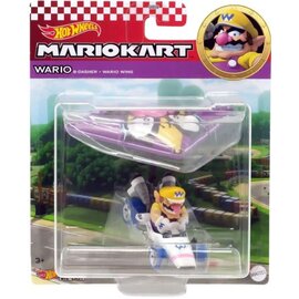 Mattel Jouet - Hot Wheels Nintendo Mario Kart - Wario B-Dasher + Wario Wing