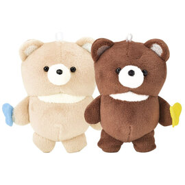 Crux Plush - Nikomei - Beige and Brown Bears Companions Set of 2 Keychains Kihoruda