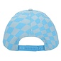 Bioworld Baseball Cap - Nintendo Kirby - Kirby Sitting on His Star Patch Embroided Plaid Bleu and Gray Snapback Adjustable