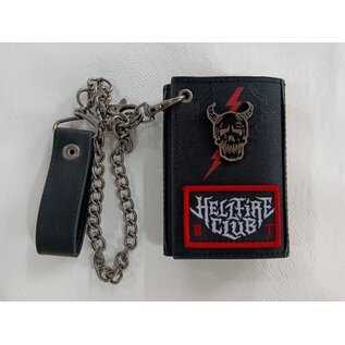 Bioworld Wallet - Stranger Things - Hellfire Club in Metal and Demogorgon Hunter Faux Leather with Chain