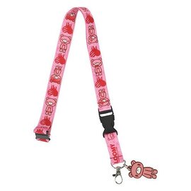 Bioworld Lanyard - Gloomy Bear the Naughty Grizzly - Gloomy With Heart Bloodied Charm in Rubber with Cardholder