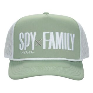 Bioworld Baseball Cap - Spy X Family - Logo Embroided Green and White Trucker Snapback Adjustable
