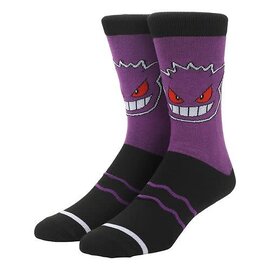 Bioworld Socks - Pokémon - Gengar Face Purple and Black 1 Pair Crew