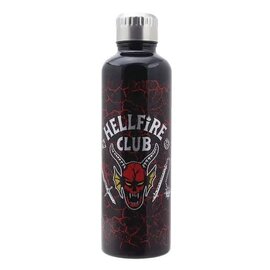 Paladone Travel Bottle - Stranger Things - Logo Hellfire Club Lava Effect with Stickers in Metal Isothermic 16oz