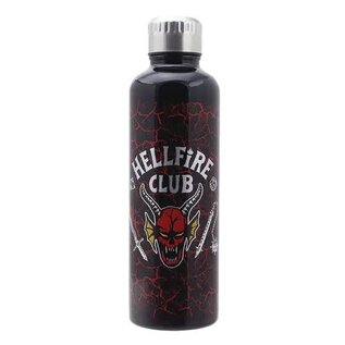 Paladone Bouteille de voyage - Stranger Things - Logo Hellfire Club Effet Lave avec Autocollant en Métal Isotherme 16oz