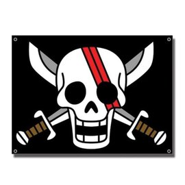 Drapeau - One Piece - Pirate Chapeau de Paille de Luffy 31.5x43