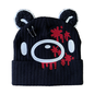 Bioworld Tuque - Gloomy The Naughty Grizzly - Visage de Gloomy Noire, Rouge et Blanche Oreilles 3D