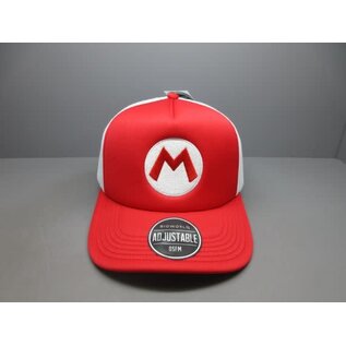 Bioworld Baseball Cap - Nintendo Super Mario - M of Mario Red and White in Mesh Adjustable