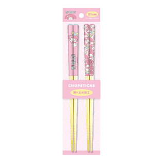 Sanrio Baguettes - Sanrio Characters - My Melody et Flat Ensemble de 2 Paires 21cm