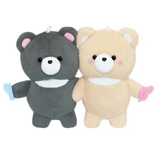 Crux Plush - Nikomei - Gray and Beige Bears Companions Set 2 Keychains Kihoruda
