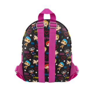 Funko Mini Backpack - BTS - Édition Funko Pop! with Hearts Black and Pink Faux Leather