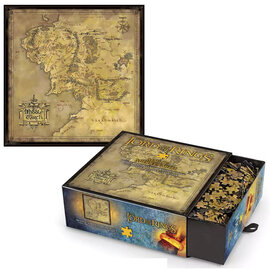 Noble Collection Puzzle - The Lord Of The Rings - Middle Earth Map Premium Quality 1000 pieces