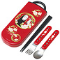 Skater Ustensils - Studio Ghibli Spirited Away - Flower Crown with No Face Kaonashi and Friends Set of Spoon, Fork and Chopsticks 16.5cm with Case