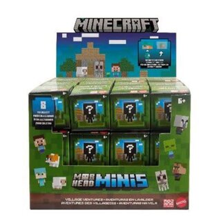 Mattel Blind Box - Minecraft - Mini-Figurine Mob Head Minis Villagers Adventures