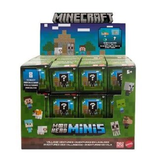 Mattel Boite Mystère - Minecraft - Mini-Figurine Mob Head Minis Aventures des Villageois