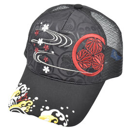 Ripple Baseball Cap - Ripple - Tokugawa Ieyasu Embroided Trucker Black