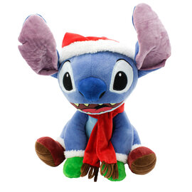 Import Dragon Plush - Disney Lilo et Stitch - Stitch with Holidays Toque and Scarf Sitting 11"