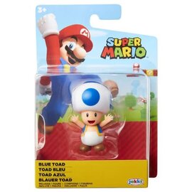 Jakks Pacific Figurine - Nintendo Super Mario - Blue Toad 2.5"