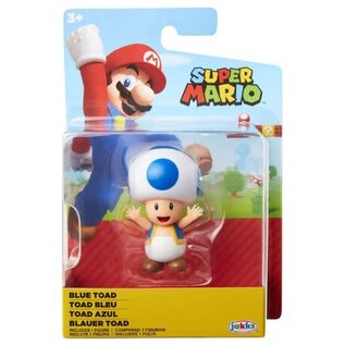 Jakks Pacific Figurine - Nintendo Super Mario - Blue Toad 2.5"