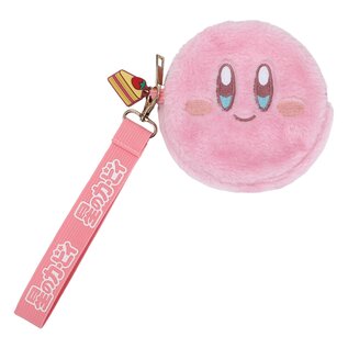 Other Coin Pouch - Nintendo Kirby - Kirby Round Face Plush With Strap And Cake Charm Rubber Pink